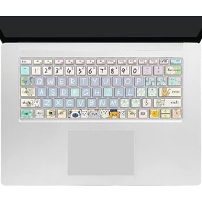 Keyboard Cover Skin for Microsoft Surface Laptop 4 13.5 & 15 Inch and Surface Laptop 3 13.5'' & 15'', Cute Printing Waterproof Silicone Keyboard Protector,Peony