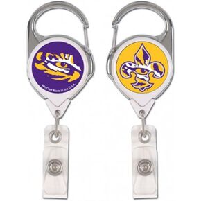 Wincraft NCAA LSU Tigers Retractable Premium Badge Holder, Team Color, One Size