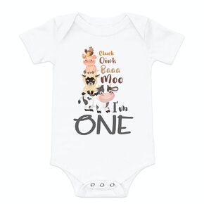 animals first birthday shirt farm animals one birthday shirt 1st birthday shirt farm birthday party I'm one birthday shirt (12 month)