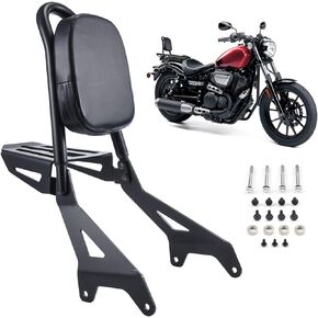 Motorcycle Rear Sissy Bar Backrest with Luggage Rack, Detachable Backrest Passenger Seat Fit for Yamaha Bolt XV950 XVS950 2013-2019