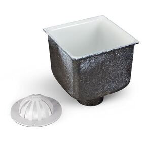Zurn FD2378-NH2 A.R.C. Floor Sink 6" Sump Depth, 2" No-Hub Connection, 8" x 8"