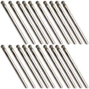 Diamond Mounted Point, 1mm Ball Head, 3mm Shank, Diamond Grinding Bit Rotary Burrs, for Jade Stone Jewelry Ceramic Carving Polishing, 50Pcs