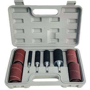 20-Piece Drill Press Sanding Drum Kit, 80/120 Grit Sanding Band Sleeves Rubber Sanding Drum for Woodworking