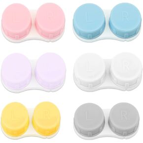 Colorful Contact Lens Case,6 Pack for Travel, Home, Outdoor, Mini Contact Lens Soak Storage Kit in Kuwait