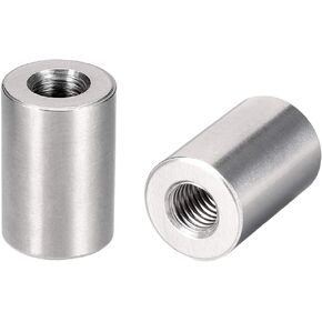 uxcell Round Connector Nuts, M10x30mm Height Sleeve Rod bar Stud Nut Stainless Steel 304, Pack of 5