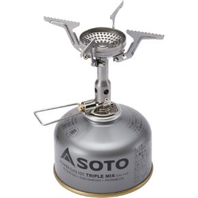 SOTO Amicus Stove with or without Igniter Camping Stove - Superior Under Windy Conditions, Shock Resistant, and Low-cost With High-end Performance Stove