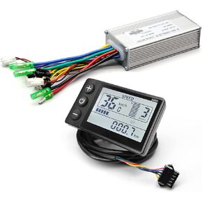 EBike Conversion Kit 500W/1000W/1500W, 36V/48V 22A/30A/35A Brushless Controller Mini LCD S866 Display for Electric Bicycle Scooter Mountain Bike Parts