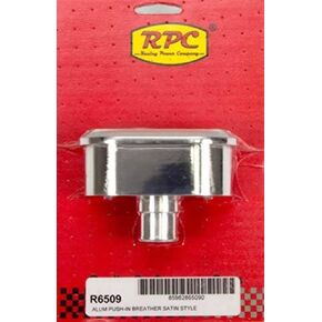 Company R6509 Finned Breather Polished/Satin Aluminum Valve Cover