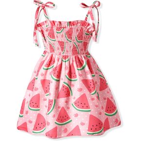 Aalizzwell Infant Baby Girls Spaghetti Strap Smocking Dress in Kuwait