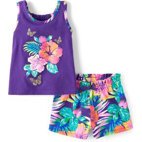 The Children's Place baby-girls And Toddler Sleeveless Tank Top and Shorts 2-piece Set