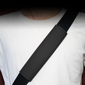 2PCS Car Seat Belt Cover, Soft Shoulder Strap Covers Harness Pads, Safety Leather Seatbelt Comfort Driving Cushion Protect Your Neck and Shoulder Universal for Car, Truck, SUV (Black)