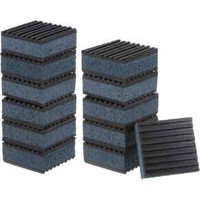 12pcs Rubber Anti Vibration Pads 2" x 2" x 7/8" Isolation Vibration Absorbing Pad Damping Mat Anti-Skid Noise with EVA Center for Air Compressor Conditioner Treadmill Washer
