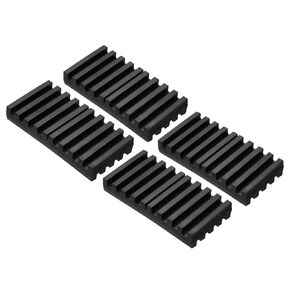 PATIKIL Rubber Anti-Vibration Pads, 4 Pcs Vibration Isolation Mats 4" x 2" x 0.6" for HVAC, Air Conditioner, Air Compressor, Washer, Dryer, Black