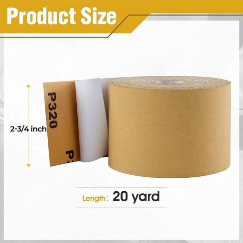 180-Grit 2-3/4in x 20 Yards Longboard Sandpaper Roll PSA Sandpaper | Self Adhesive Longboard Sandpaper For Automotive & Woodworking Air File Long Board Sanders, Hand Sanding Blocks in Saudi Arabia