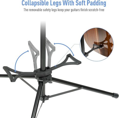 Guitar Stand Adjustable for Acoustic, Electric, Bass Guitars and Banjos, Black (Double) in Saudi Arabia