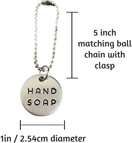 3 Piece Soap Dispenser Labels - Hand, Dish & Lotion Bottle Tag Set - Hand-Stamped Brass or Aluminum, Silver/Gold Color - Guest Bathroom & Kitchen Organization (Aluminum (Silver)) in Saudi Arabia