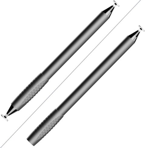 أقلام لمس 2 في 1 لأجهزة iPad، وشاشات اللمس العالمية عالية الحساسية والدقة، قلم ذو طرف سعوي عالي الحساسية لأجهزة Samsung/Galaxy/الكمبيوتر اللوحي/Kindle/الكمبيوتر/FireTablet (عبوة من قطعتين) in Kuwait