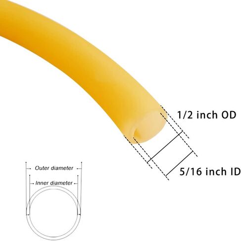 أنابيب مطاطية من اللاتكس الطبيعي من JoyTube، مقاس 5/16 بوصة معرف × 1/2 بوصة OD 3.3 قدم أنابيب جراحية للمنزل والمستشفى ومختبر الرمح وشريط خرطوم المنجنيق المقلاع in Kuwait