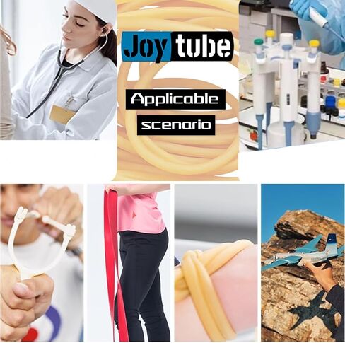 أنابيب مطاطية من اللاتكس الطبيعي من JoyTube، مقاس 5/16 بوصة معرف × 1/2 بوصة OD 3.3 قدم أنابيب جراحية للمنزل والمستشفى ومختبر الرمح وشريط خرطوم المنجنيق المقلاع in Kuwait
