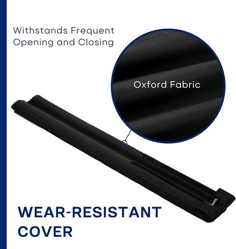 Door Draft Stopper, 36 inch Black Under Door Bottom Gap Draft Noise Blocker, Adjustable Double(Twin) Door Seal Protector Guard for Cold Air, Wind, Sound, Light, Dust in Saudi Arabia