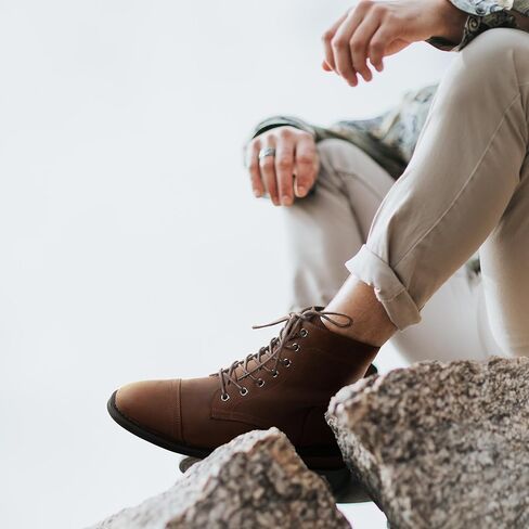 أحذية رسمية للرجال من PARTY - أحذية كاجوال من جلد Chukka برباط للرجال، LINUS-DB-7 in Kuwait