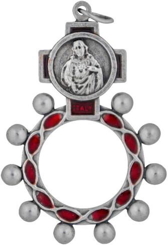2" Traditional Rosary Ring | 6 Dual Holy Subjects | Prayer Accessories | Catholic Gift for Confirmation | Christian Home Goods in Saudi Arabia