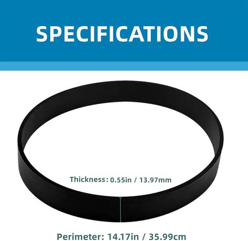 حزام بديل لـ Dirt Devil (Royal) Style 5 Vacuum Powermax Pet/Featherlite/Powerlite/Swivel Glide استبدال الأجزاء #1LU0310X00 و#3720310001، عبوة من 3 قطع in Kuwait