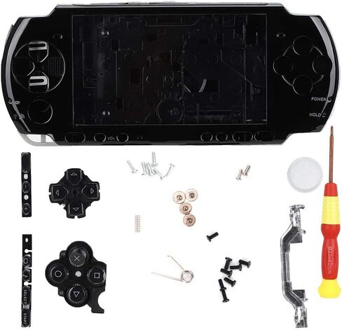 حافظة وحدة التحكم في الألعاب، حافظة وحدة التحكم في الألعاب، غطاء حماية كامل لوحدة التحكم في الألعاب لقفص شل بديل PSP3000 (أسود) in Kuwait