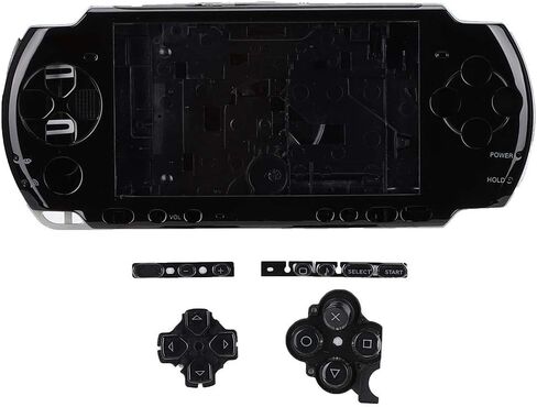 حافظة وحدة التحكم في الألعاب، حافظة وحدة التحكم في الألعاب، غطاء حماية كامل لوحدة التحكم في الألعاب لقفص شل بديل PSP3000 (أسود) in Kuwait