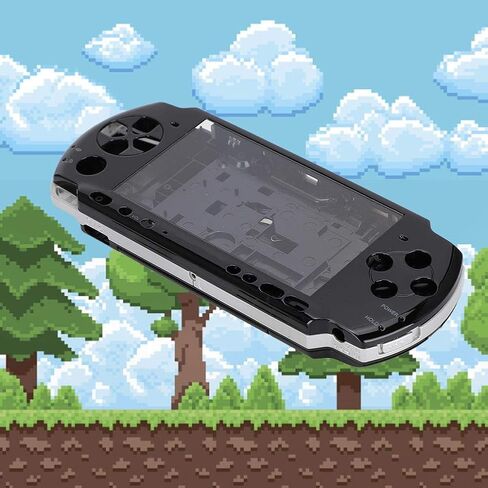 حافظة وحدة التحكم في الألعاب، حافظة وحدة التحكم في الألعاب، غطاء حماية كامل لوحدة التحكم في الألعاب لقفص شل بديل PSP3000 (أسود) in Kuwait