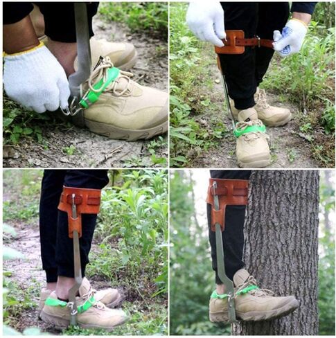 مسامير تسلق الأشجار من الفولاذ المقاوم للصدأ - وسادات رماحات الأشجار، أدوات تسلق خطوات التسلق، أداة مناسبة لمعدات صيد قطف الفاكهة وقطع الأشجار على ارتفاعات عالية in Kuwait