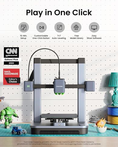 طابعة AnkerMake M5C ثلاثية الأبعاد، طباعة عالية السرعة 500 مم / ثانية، Hotend معدنية بالكامل، تدعم الطباعة حتى 300 درجة مئوية، التحكم عبر الأجهزة المتعددة، بديهية (متجددة) in Saudi Arabia