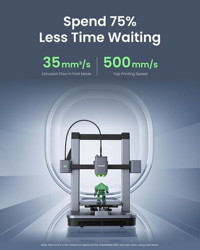 طابعة AnkerMake M5C ثلاثية الأبعاد، طباعة عالية السرعة 500 مم / ثانية، Hotend معدنية بالكامل، تدعم الطباعة حتى 300 درجة مئوية، التحكم عبر الأجهزة المتعددة، بديهية (متجددة) in Saudi Arabia