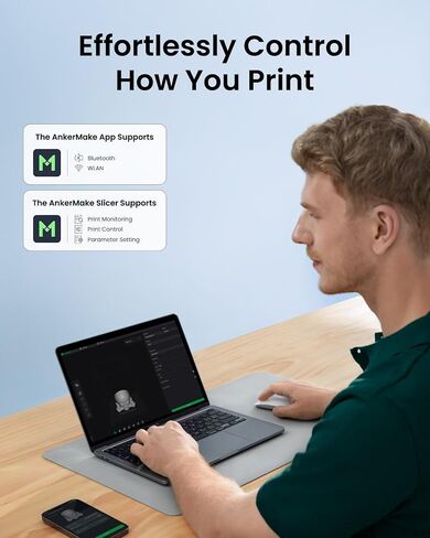 طابعة AnkerMake M5C ثلاثية الأبعاد، طباعة عالية السرعة 500 مم / ثانية، Hotend معدنية بالكامل، تدعم الطباعة حتى 300 درجة مئوية، التحكم عبر الأجهزة المتعددة، بديهية (متجددة) in Saudi Arabia