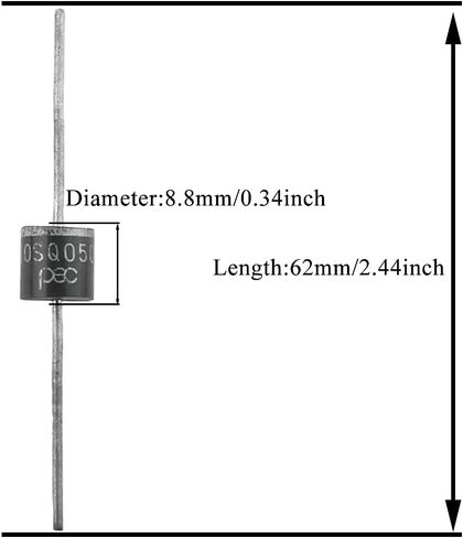 acoeitl 10sq050 الانتعاش الإلكترونية المعدل الثنائيات المحورية 10a 50v سهلة إرفاق لحام إبقاء الضباب مشرق سلك بدوره إشارات الفرامل تشغيل أضواء لشحن الألواح الشمسية متنقل شاحن بطارية السيارة 20 قطع in Kuwait