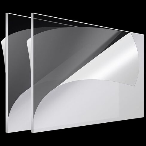 Roowest Thick Clear Acrylic Sheet Plastic Sheet Cut to Size Acrylic Board Panel for Craft Engraving Acrylic Display(36 x 36 Inch, 1/4 Inch, 2 Pcs) in Saudi Arabia
