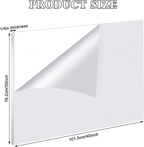 Roowest Thick Clear Acrylic Sheet Plastic Sheet Cut to Size Acrylic Board Panel for Craft Engraving Acrylic Display(36 x 36 Inch, 1/4 Inch, 2 Pcs) in Saudi Arabia