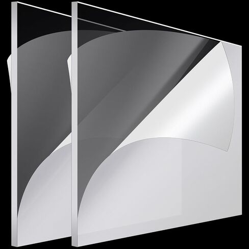 Roowest Thick Clear Acrylic Sheet Plastic Sheet Cut to Size Acrylic Board Panel for Craft Engraving Acrylic Display(36 x 36 Inch, 1/4 Inch, 2 Pcs) in Saudi Arabia