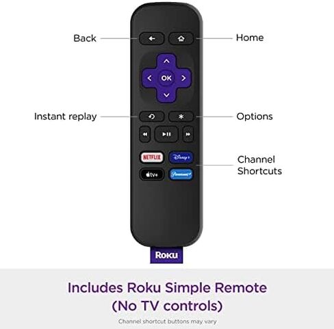 جهاز البث Roku Express HD مع كابل HDMI عالي السرعة وجهاز تحكم عن بعد بسيط، وإعداد موجه، وشبكة Wi-Fi سريعة (2022) (متجدد) in Saudi Arabia