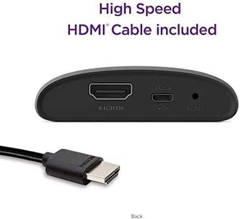جهاز البث Roku Express HD مع كابل HDMI عالي السرعة وجهاز تحكم عن بعد بسيط، وإعداد موجه، وشبكة Wi-Fi سريعة (2022) (متجدد) in Saudi Arabia