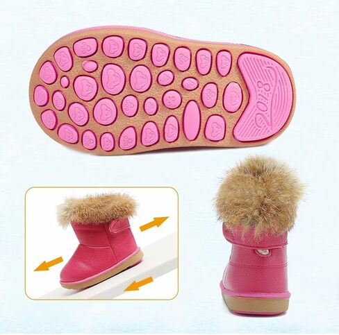 أحذية CIOR للأولاد والبنات للثلج شتوية خارجية مقاومة للماء ومبطنة بالفرو (للأطفال الصغار/الأطفال) in Kuwait