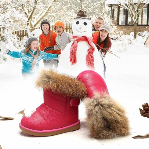 أحذية CIOR للأولاد والبنات للثلج شتوية خارجية مقاومة للماء ومبطنة بالفرو (للأطفال الصغار/الأطفال) in Kuwait