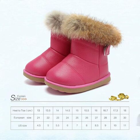 أحذية CIOR للأولاد والبنات للثلج شتوية خارجية مقاومة للماء ومبطنة بالفرو (للأطفال الصغار/الأطفال) in Kuwait