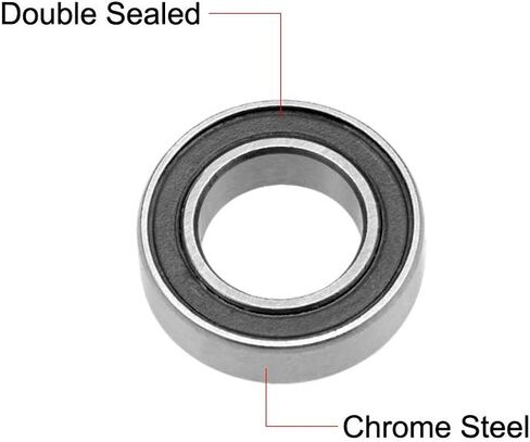 uxcell MR74-2RS Deep Groove Ball Bearings 4mm Inner Dia 7mm OD 2.5mm Bore Double Sealed Chrome Steel Z2 10pcs in Saudi Arabia