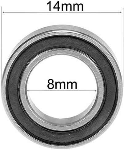 uxcell MR74-2RS Deep Groove Ball Bearings 4mm Inner Dia 7mm OD 2.5mm Bore Double Sealed Chrome Steel Z2 10pcs in Saudi Arabia