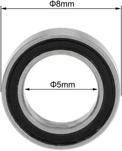 uxcell MR74-2RS Deep Groove Ball Bearings 4mm Inner Dia 7mm OD 2.5mm Bore Double Sealed Chrome Steel Z2 10pcs in Saudi Arabia