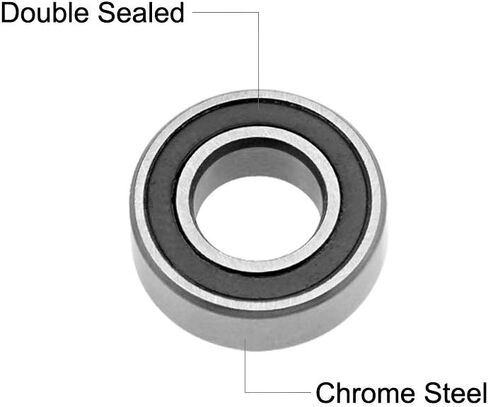 uxcell MR74-2RS Deep Groove Ball Bearings 4mm Inner Dia 7mm OD 2.5mm Bore Double Sealed Chrome Steel Z2 10pcs in Saudi Arabia