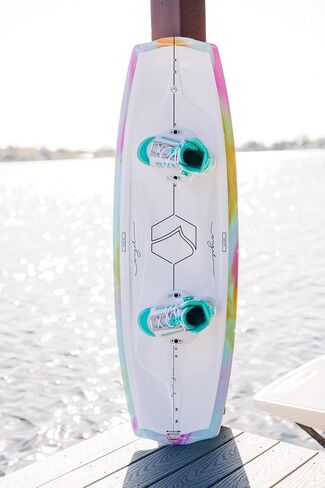 Liquid Force 2024 Angel 135cm Wakeboard with Plush Size 7-10 Wakeboard Bindings Package in Saudi Arabia