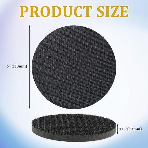 6 Inch Hook and Loop Soft Foams Buffering Pad Sponge Cushion Buffer Backing Pad 150 mm Soft Density Interface Pads Hook and Loop for 6 Inch Sanding Pad(6 Pieces) in Saudi Arabia