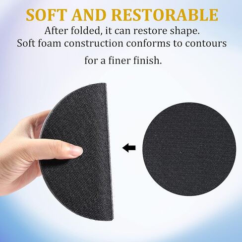 6 Inch Hook and Loop Soft Foams Buffering Pad Sponge Cushion Buffer Backing Pad 150 mm Soft Density Interface Pads Hook and Loop for 6 Inch Sanding Pad(6 Pieces) in Saudi Arabia